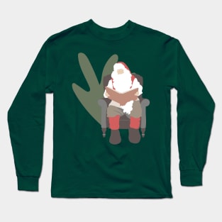 Sitting Santa Reading Long Sleeve T-Shirt